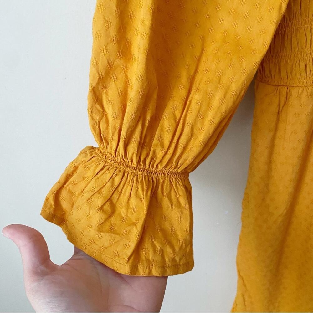 Universal Thread | Smocked Waist Ruffle Dress Balloon Sleeves Knee Length Small - Picture 5 of 10